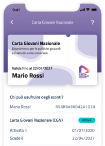 sconti Carta Giovani Nazionale