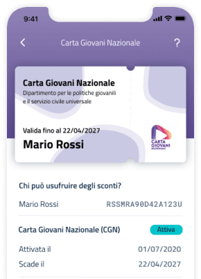 sconti Carta Giovani Nazionale