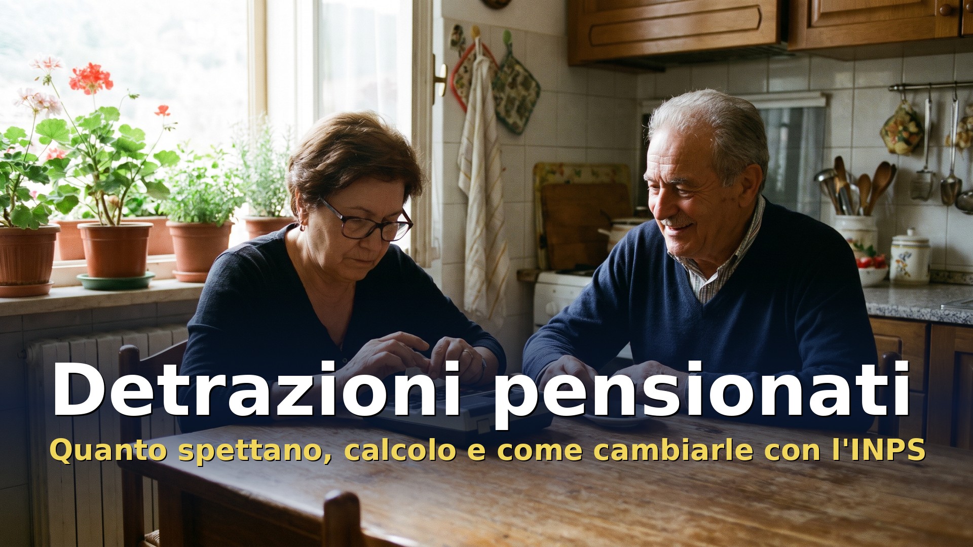 Detrazioni pensionati: quanto spettano e come si calcolano sulla pensione