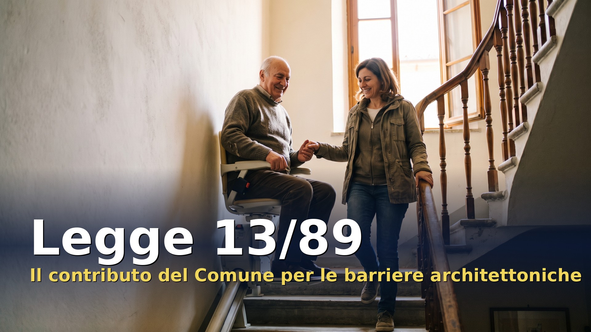 Legge 13/89: servoscala installato in casa per superare le barriere architettoniche