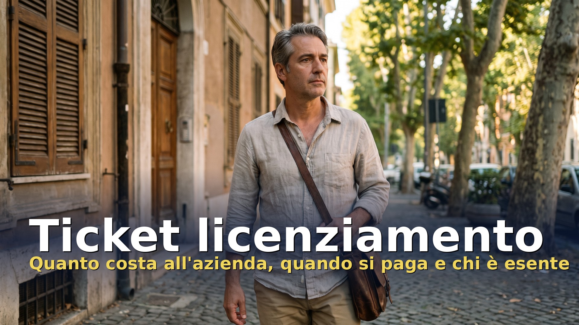 Ticket licenziamento: lavoratore che cammina per strada dopo la fine del rapporto di lavoro
